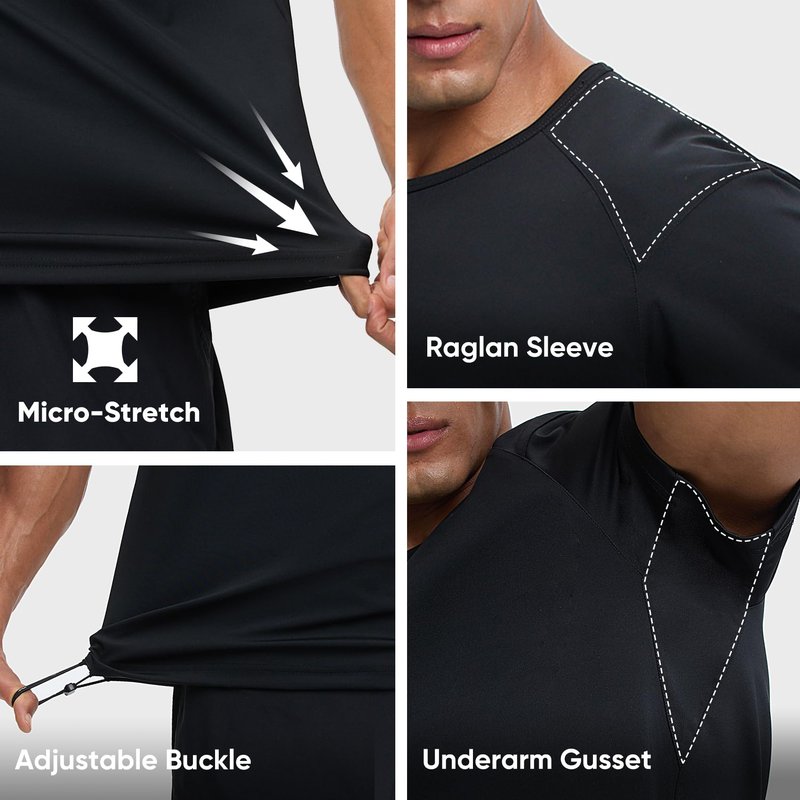 HOTSUIT Sauna Shirt for Men Weight Loss Heat Trapping Vest Workout Sweat Suits Fat burning Tops for Gym Exercise Boxing Black XL