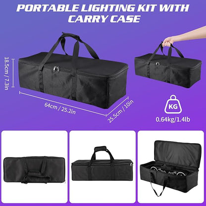 80W Dj Lights with Stand,7 in 1 Party Light Dj Disco Lights Sound Activated DMX Wireless Control with Rotating Ball,Strobe,UV,Colorful Effect for Stage KTV Band Wedding with Carry Bag (Black, 4)