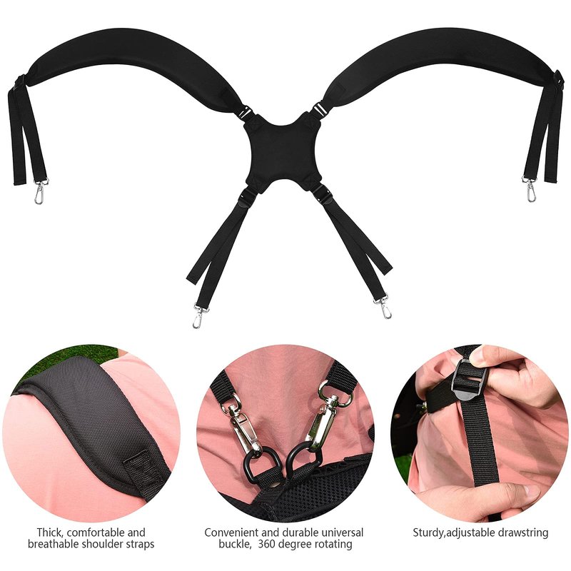 mytag Golf Bag Cross Straps Replacement with 4 Clips, Adjustable Universal Shoulder Carry Straps for Taylormade OGIO
