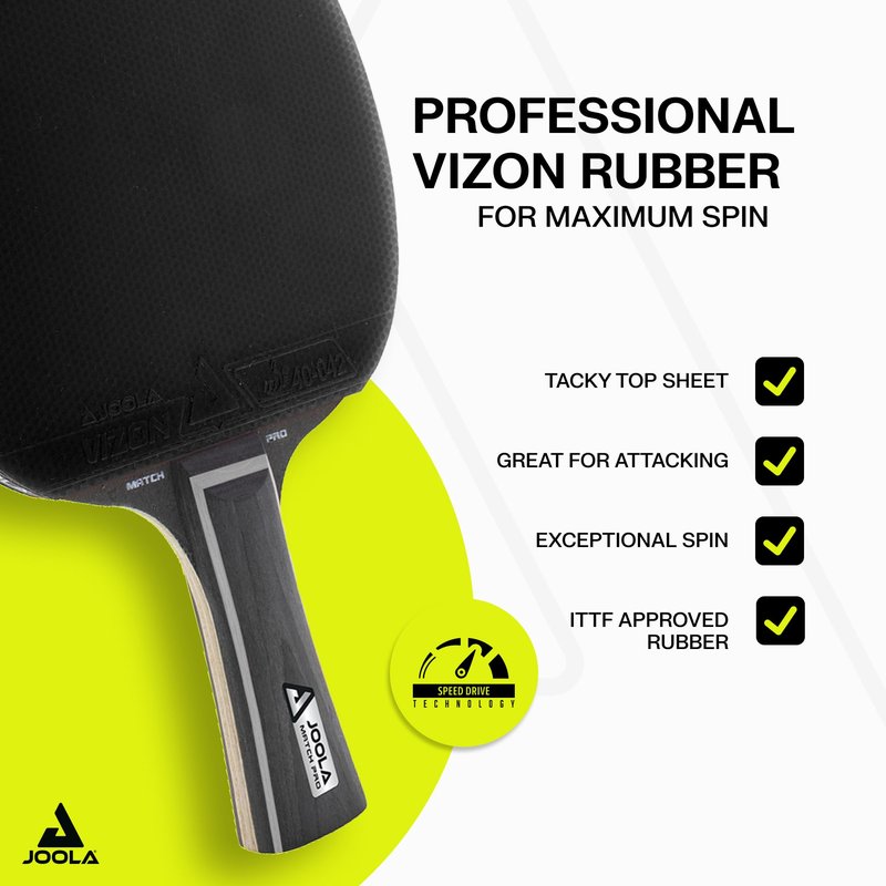 JOOLA Duo Pro Ping Pong Paddles Set of 2 - Professional Table Tennis Paddles, Three Advanced 3 Star Tournament Ping Pong Balls and Carrying Case - Advanced Table Tennis Rackets