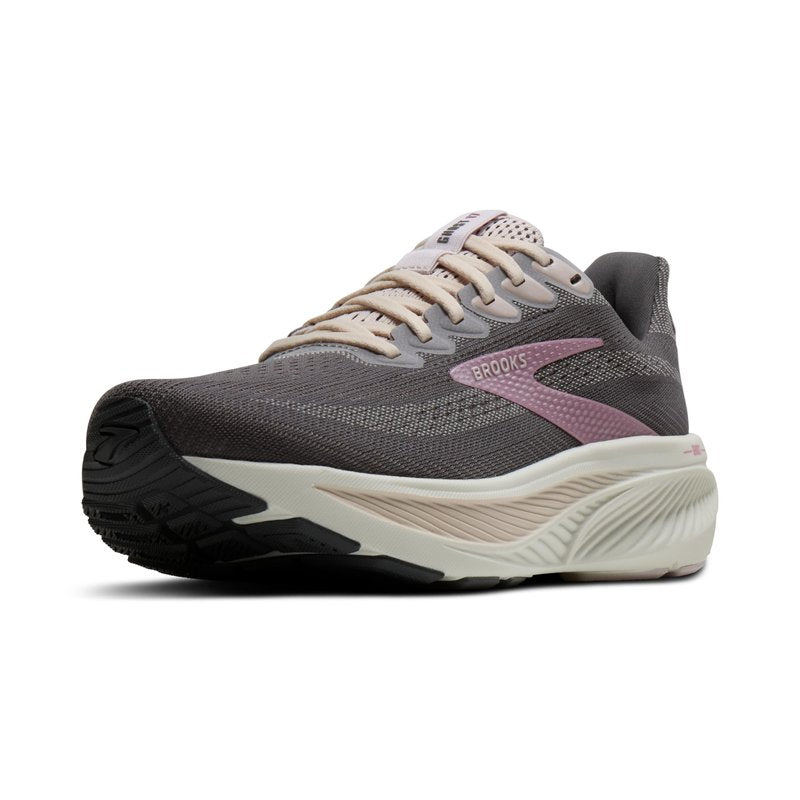 Brooks Women’s Ghost 17 Neutral Running Shoe - Poppy Seed/Pink/Bluewash - 8 Medium