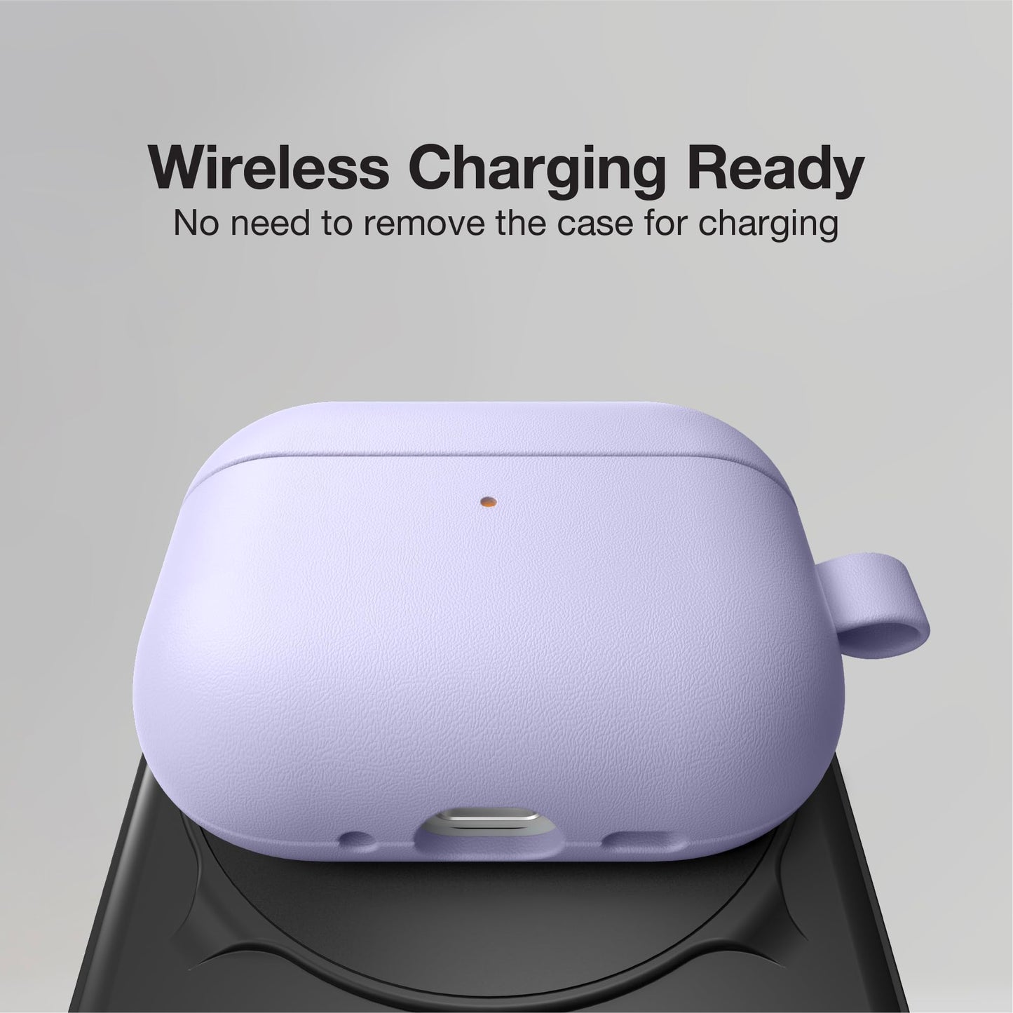 AMAZINGTHING for AirPods Pro 3 [Glamour Artisan] Case, PU Leather Protective Cover, Wireless Charging Ready, Scratch-Resistant Microfiber Lining, Precise Cutouts, Carabiner Included, Purple