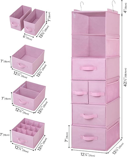 GRANNY SAYS Hanging Closet Organizers and Storage, 6 Shelves Closet Hanging