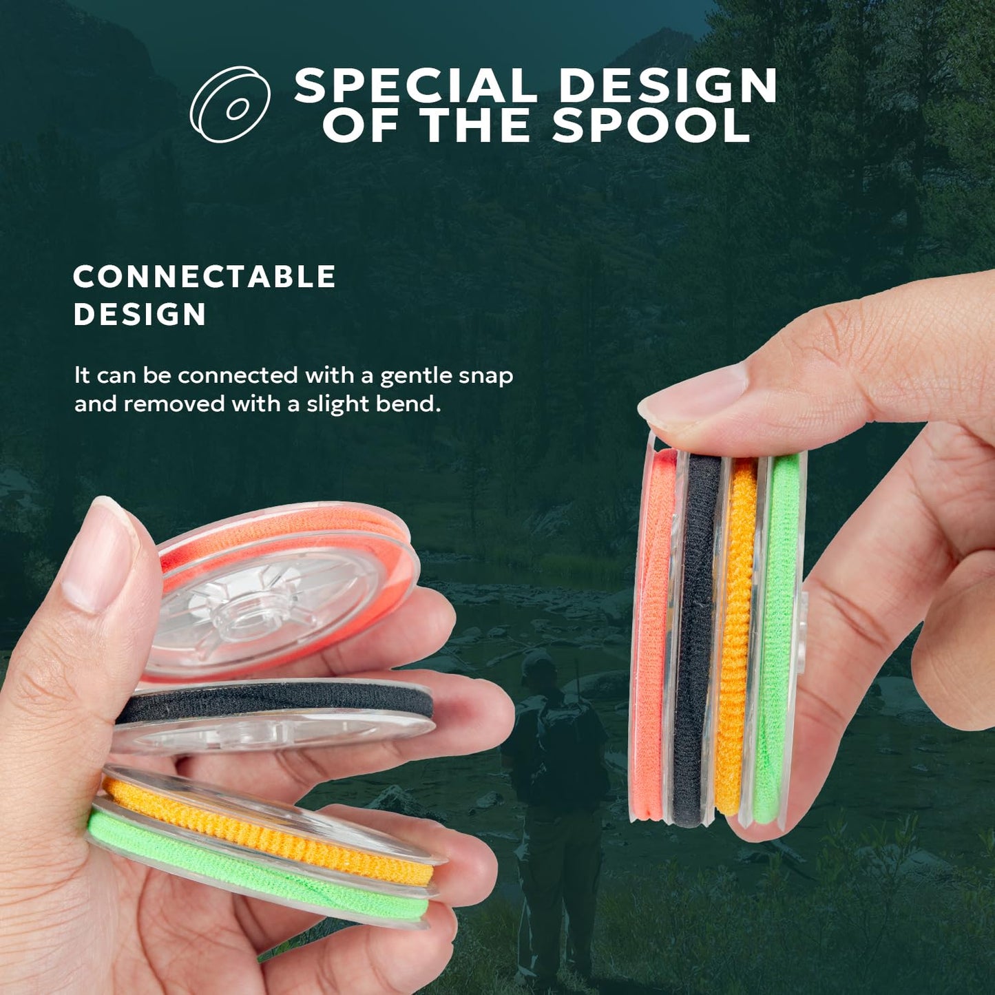 SF Clear Nylon Tippet Line with Holder Fly Fishing Tippets Leaders Trout-3 Pack 4,5,6X