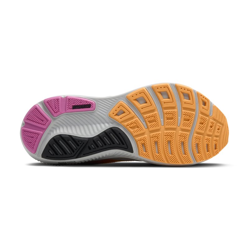 Brooks Women’s Ghost 17 Neutral Running Shoe - Oyster/Apricot/Pink - 8 Medium