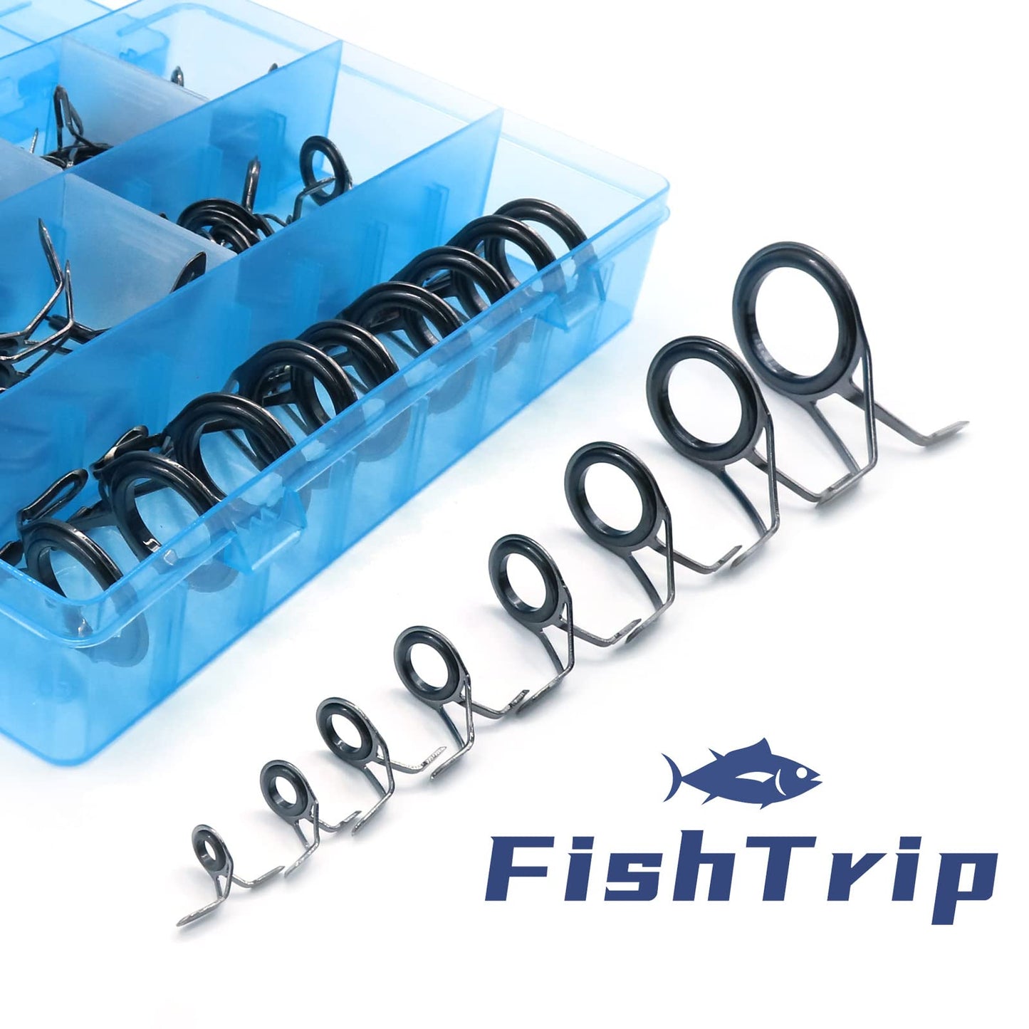 FishTrip Rod Tip Guide Repair Kit, Single Double Leg Ceramic Guides