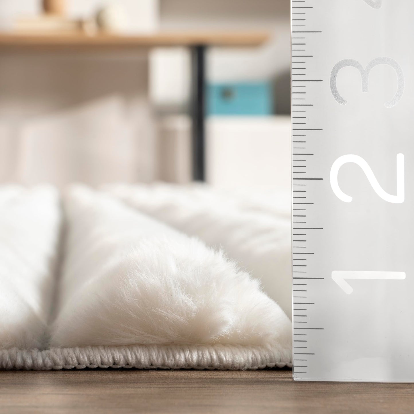 Nuloom SuperiorWash Collection Kai Off-White, 6' x 9', Fluffy and Cozy, High Traffic, Stain Resistant, Easy Clean, Durable Washable Area Rug for Bedroom, Living Room, Dining, Den, Foyer, Entryway