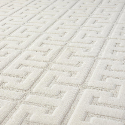 LUXE WEAVERS Modern Geometric Trellis Cream 6x9 Area Rug