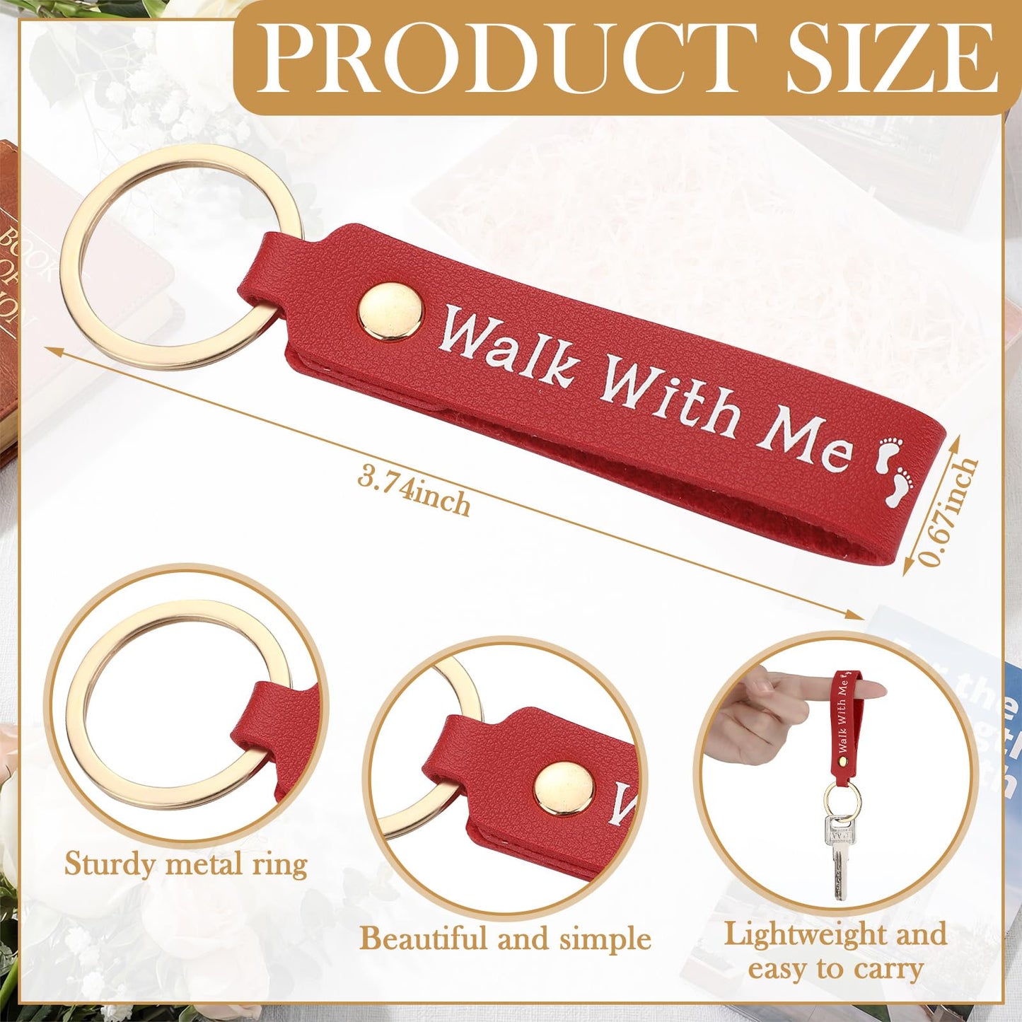 Kenning 30 Pcs LDS Gifts Walk with Me Keychains Bulk 2026 Youth Theme LDS Missionary Keychains Mormon Christian Baptism Gifts for Young Women Young Men Seminary Church Keepsake