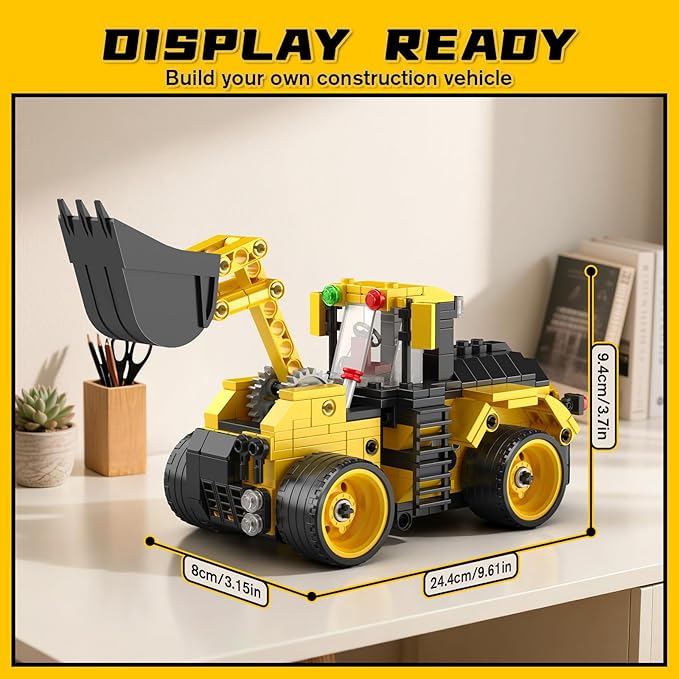Mould King City Technik Wheel Loader Builidng Sets MOC Construction Toy for boy Age 8-12 Engineering Farm Vehicle Model Kits with with Articulated Steering/Scoop (456PCS+)