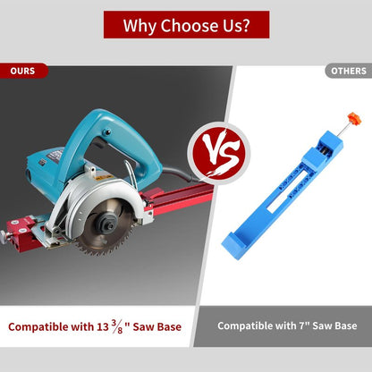 RUITOOL Adjustable Cutting Machine Base Guide for 13³⁄₈" (340mm) Saw Base, Aluminum Alloy Circular Saw Guide Rail for Precise, Straight, and Safer Cuts Ideal for Woodworking & DIY Projects