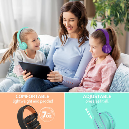 AILIHEN Kids Headphones Bulk 10-Pack for K-12 School Classroom, On-Ear Wired Headset with Microphone for Students Children with 93dB Volume Limited, 3.5mm Jack for Chromebooks Tablets Laptop Computer
