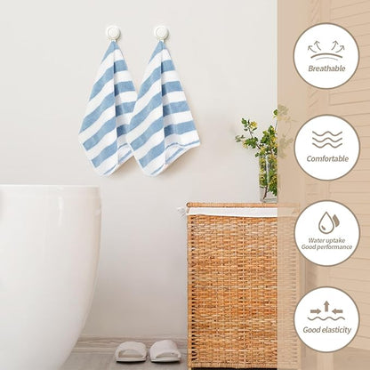 KinHwa Microfiber Hand Towels for Bathroom Soft and Absorbent Face Towels Grey