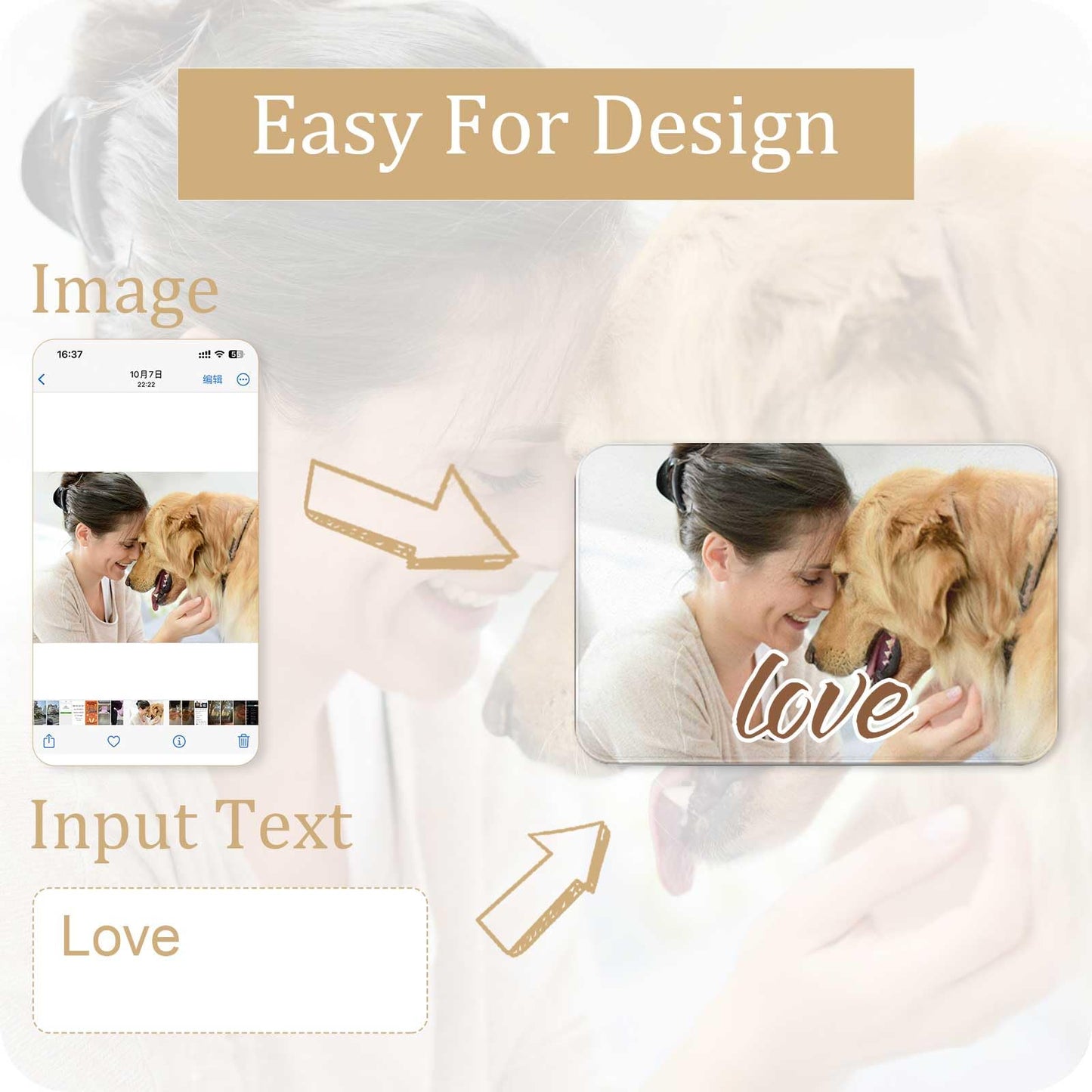 Made USA Personalized Rug Custom Rug Carpet with Your Image Logo Text Photo, Anti Slip Door Mat Decorative for Bedroom Room Office Balcony Sign Gifts 20 x 32 Inch