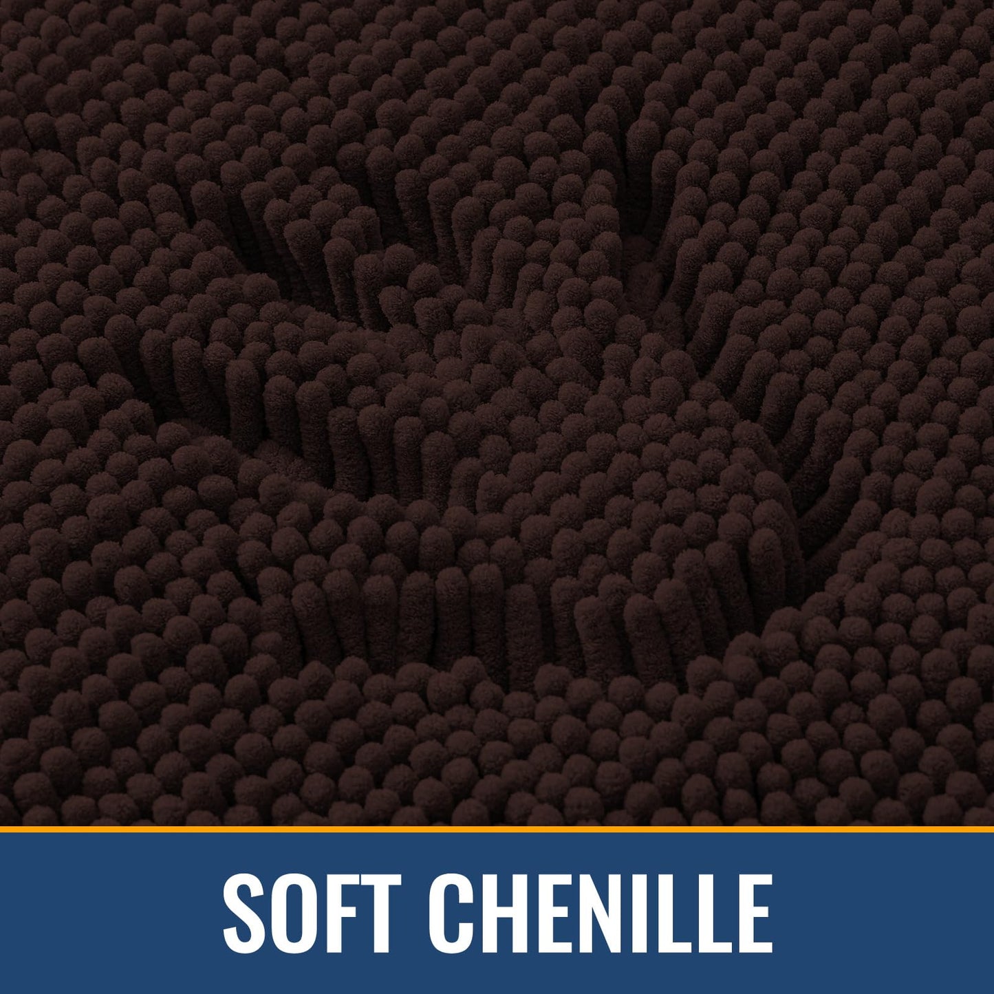 Arotive Bathroom Rugs 24x16, Extra Soft Absorbent Shaggy Chenille Bath Rugs, Machine Washable Rubber Backing Non-Slip Bath Mats for Bathroom Floor Tub and Shower, Home Decor Accessories, Brown
