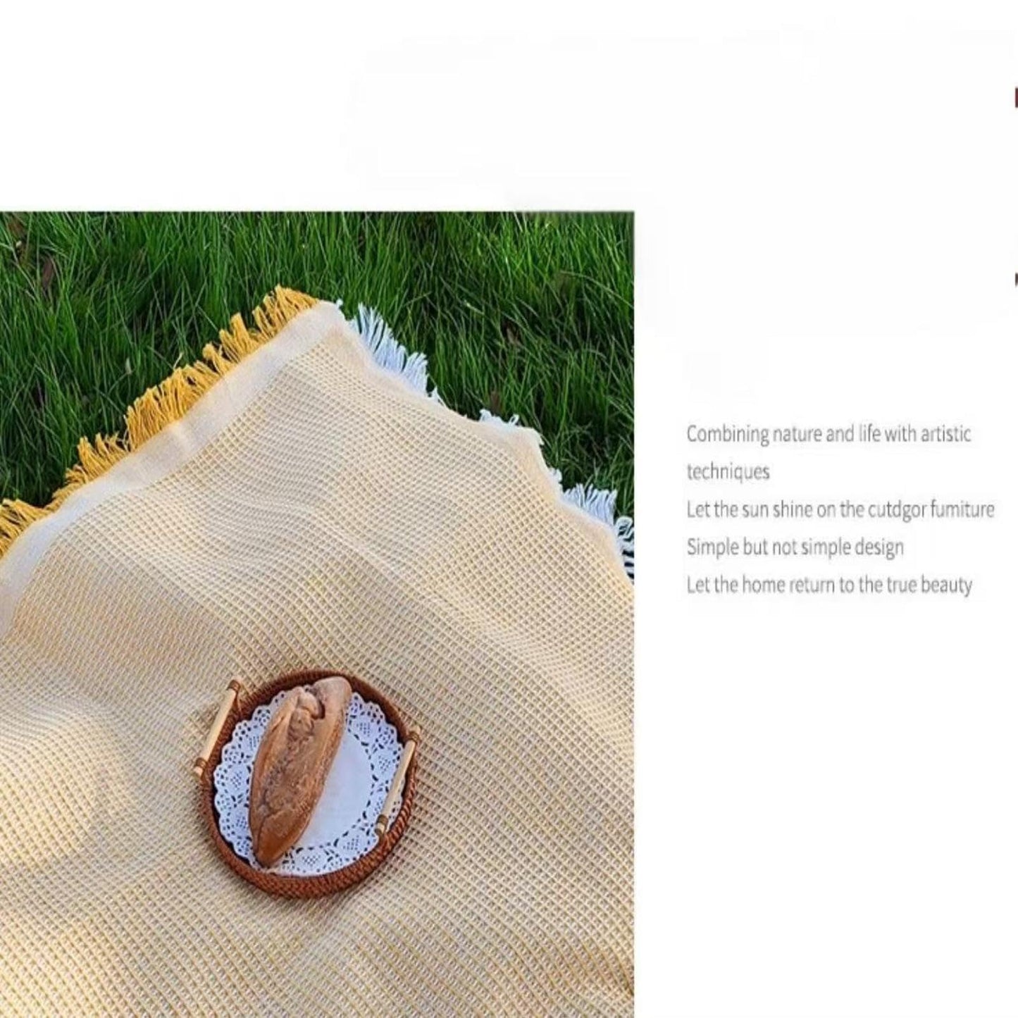 Zyntrytong 70"x 70" Picnic Blanket Extra Large,Layer Outdoor Blanket for 5 to 7 Adults,Camping Grass Lawn Park Accessories Cute Couple Gifts Ideas Wedding Registry for Park, Beach (White)
