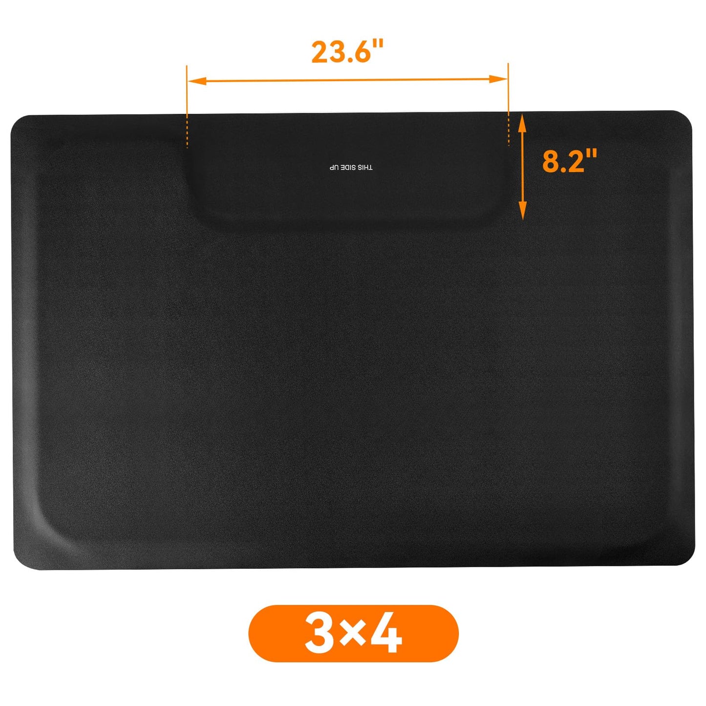 Salon Barber Floor Mat Anti Fatigue for Hairstylist Standing 3' x 4', 1/2'' Thick Comfort Matt Square Base for Salon Styling Chair, Hair Cutting Hairdressing Beauty Equipment