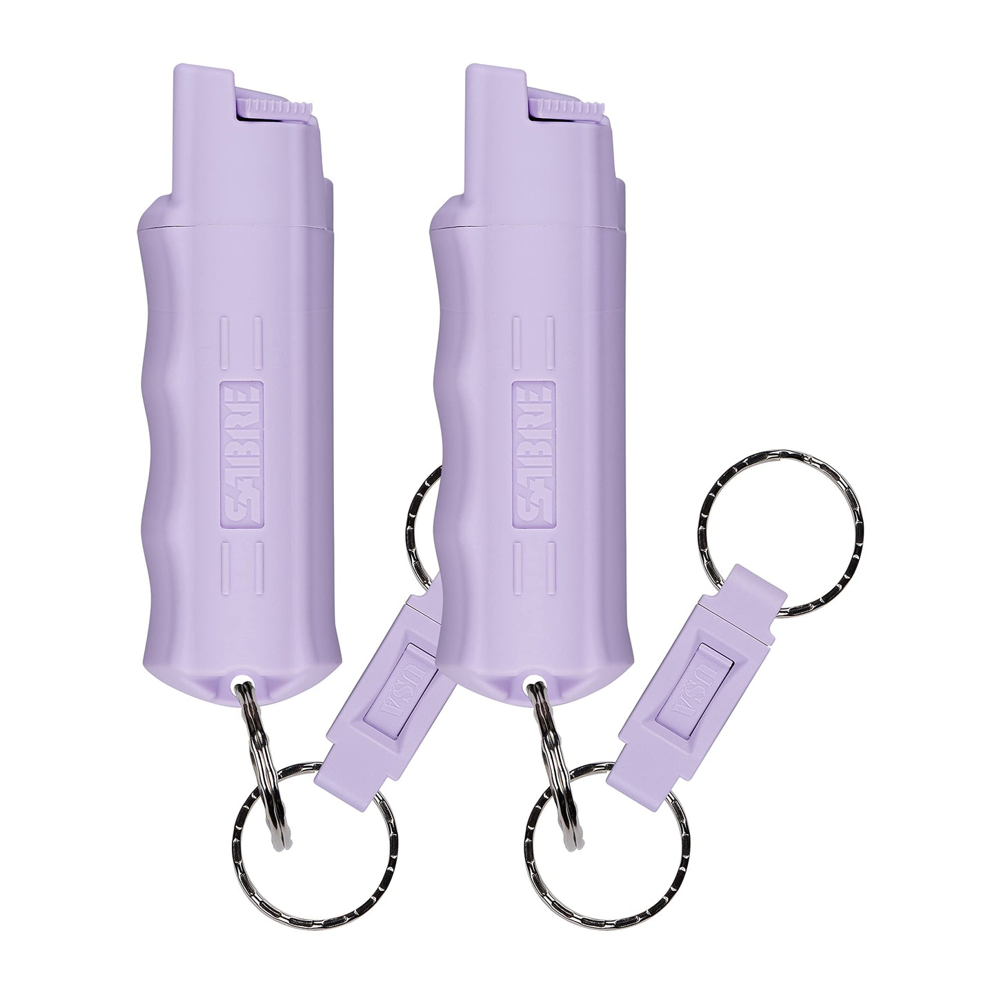 SABRE 3‑in‑1 Defense Pepper Spray with Tear Gas & UV Marking Dye - Twist-Lock Safety, Quick-Release Keychain, Maximum Strength OC for Self Defense, 14-ft Range, 10 Second Spray Time, 0.54 fl oz