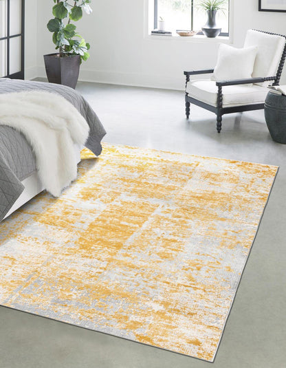 Unique Loom Finsbury Collection Area Rug - Elizabeth (2' x 3' 1" Rectangle, Yellow/ Ivory)