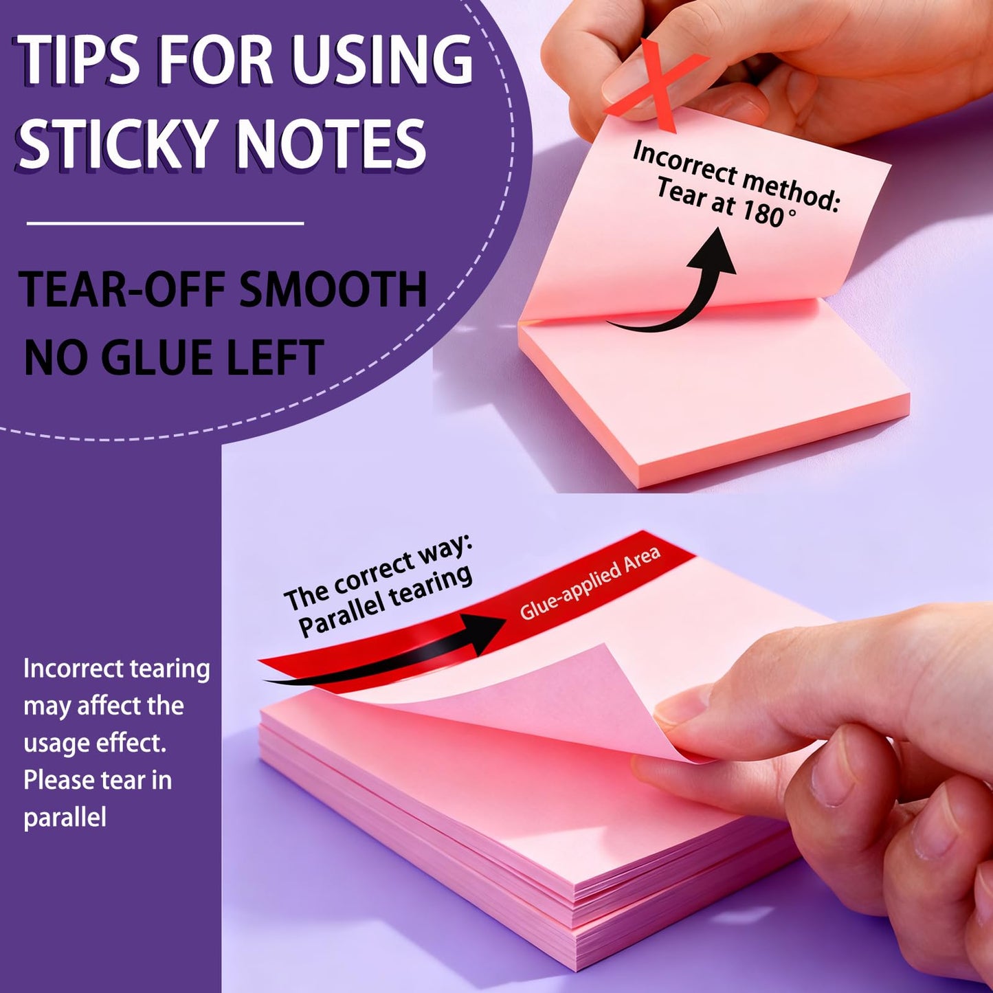 (18 Pads) Sticky Notes 3x3 inch, Self-Stick Note Pads, 18 Colorful Sticky Notes for School Supplies or Office Supplies
