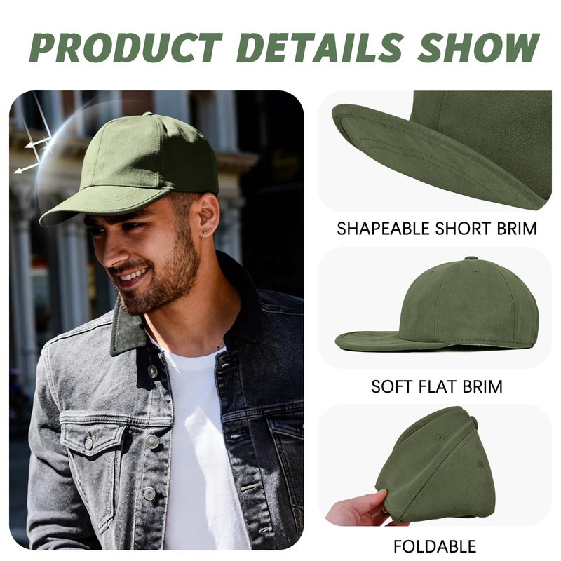 ZOORON Baseball Cap Golf Dad Hat Soft Brim Original Classic Low Profile Cotton Hat Plain Cap Men Women