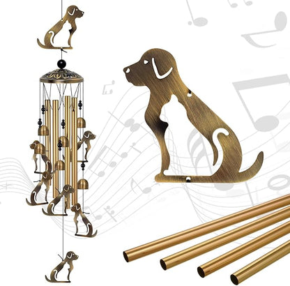 Outdoor Dog Wind Chimes Decor, Mobile Blessing Wind Bells Decorate, Sympathy Wind Catcher, Memorial Gifts for Mom, Grandma, Woman (Housewarming/Outside/Indoor/Home/Room/Porch/Yard/Garden Decoration)