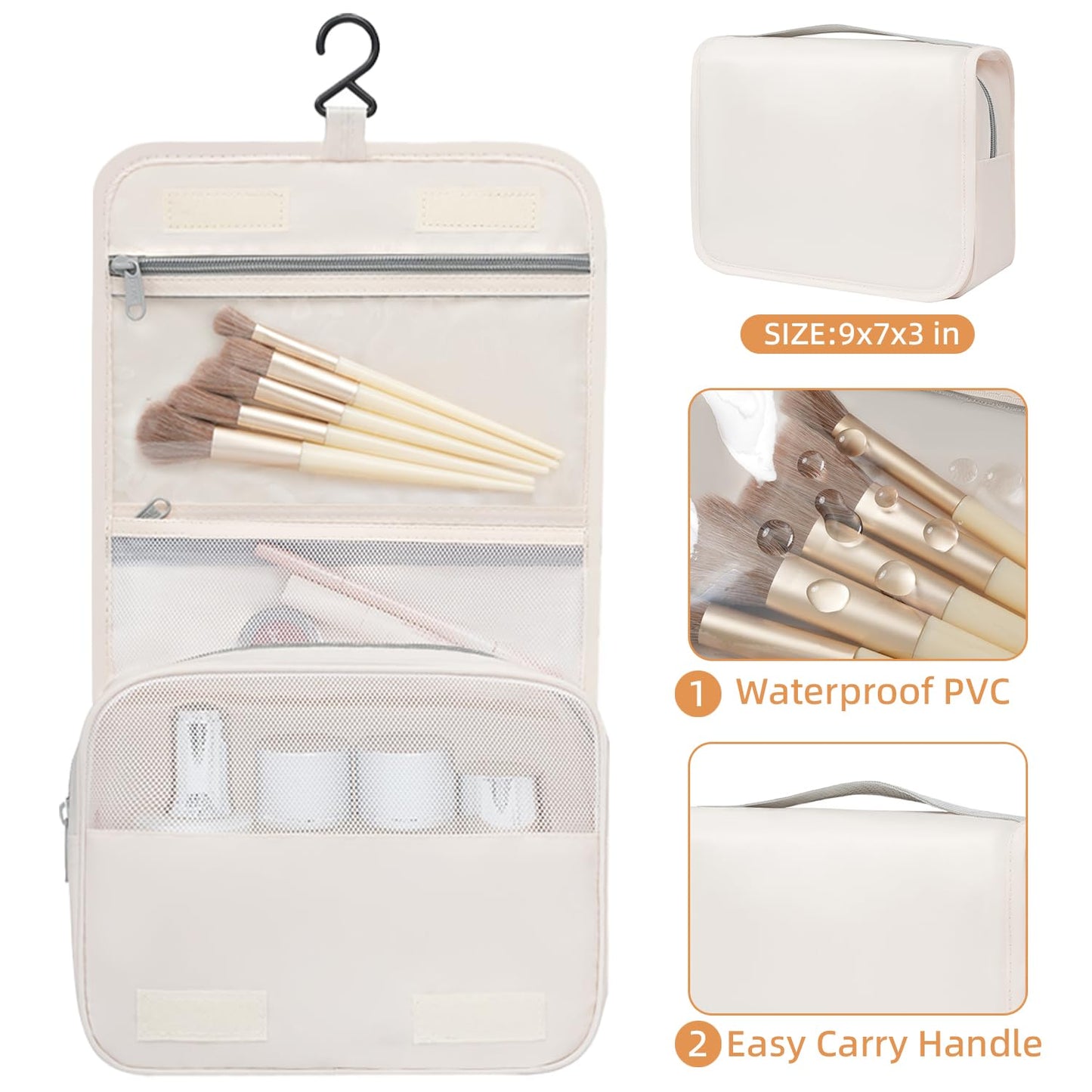 BAGAIL 8 Set Packing Cubes Various Sizes Packing Organizer for Travel Accessories Luggage Carry On Suitcase-Beige