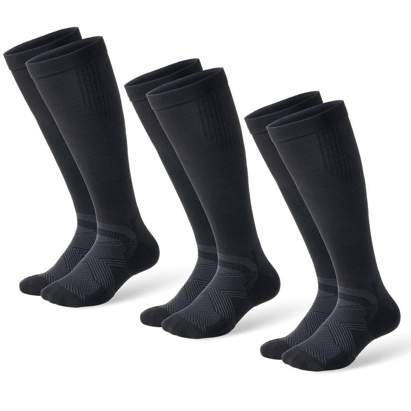 musesox Compression Socks for Women and Men,Knee High 15-20mmHg Graduated Support(3 Pairs) Best for Nurses,Pregnant,Travel