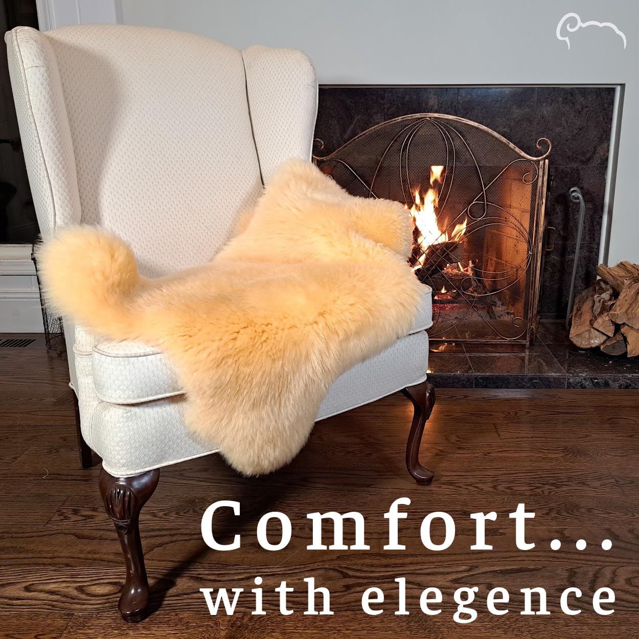 Medical Sheepskin Pad for Sensitive Skin and Bed Sores | Lambskin Rug | Natural Wool | Real Fur Pelt | Warm and Super Soft | Stress and Pain Relief | Washable | Size - Large