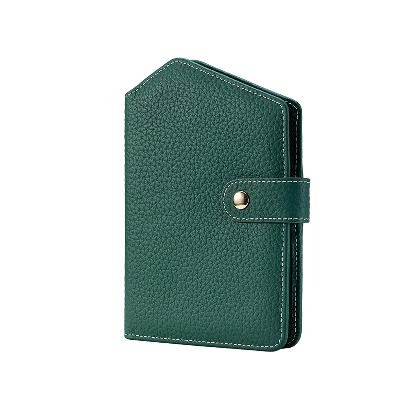 Cute RFID Passport Wallet for Women Leather Slim Passport Holder Travel Wallet Cover with Zipper Coin Purse, Credit Card, Sim and Tticket Slots (Green)