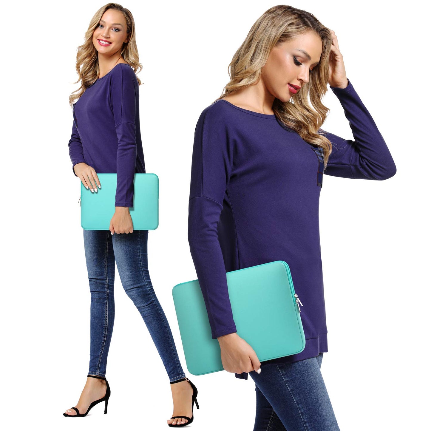CCPK 11.6 inch Laptop Case Compatible with 12 inch MacBook Air 11 inch ASUS Vivobook Go Lenovo 100e Gen 4 Acer Gateway Chromebook 311 Computer Accessories Bag Sleeve Cover Carrying Case 11 inch, Mint
