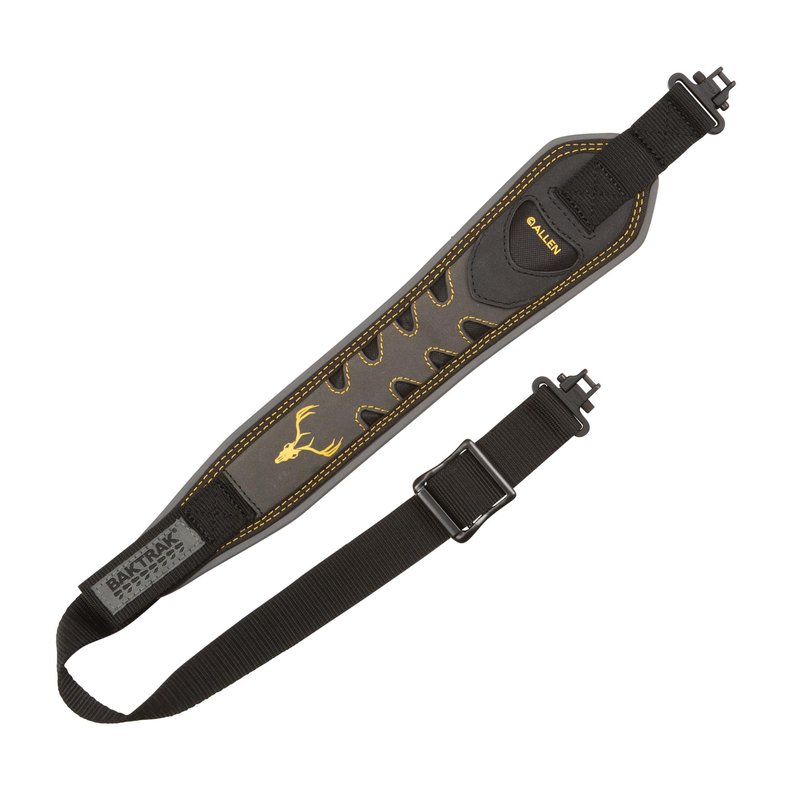 Allen Company Aspen Nubuck BakTrak 2-Point Rifle and Shotgun Sling - Rubber Grip with Swivels - Ideal for Hunting and Shooting - Gun Strap - Tested up to 300 Lbs. - Black/Clay