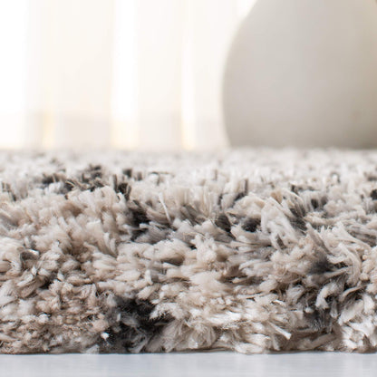SAFAVIEH Iceland Shag Collection Area Rug - 9' x 12', Cream & Grey, Modern Design, Easy Care, 2.5-inch Thick Ideal for High Traffic Areas in Living Room, Bedroom (ISG519A)