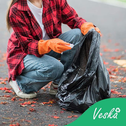 Veska 55-60 Gallon Trash Bags Heavy Duty 50-60 Gallon Large Black Garbage Bags