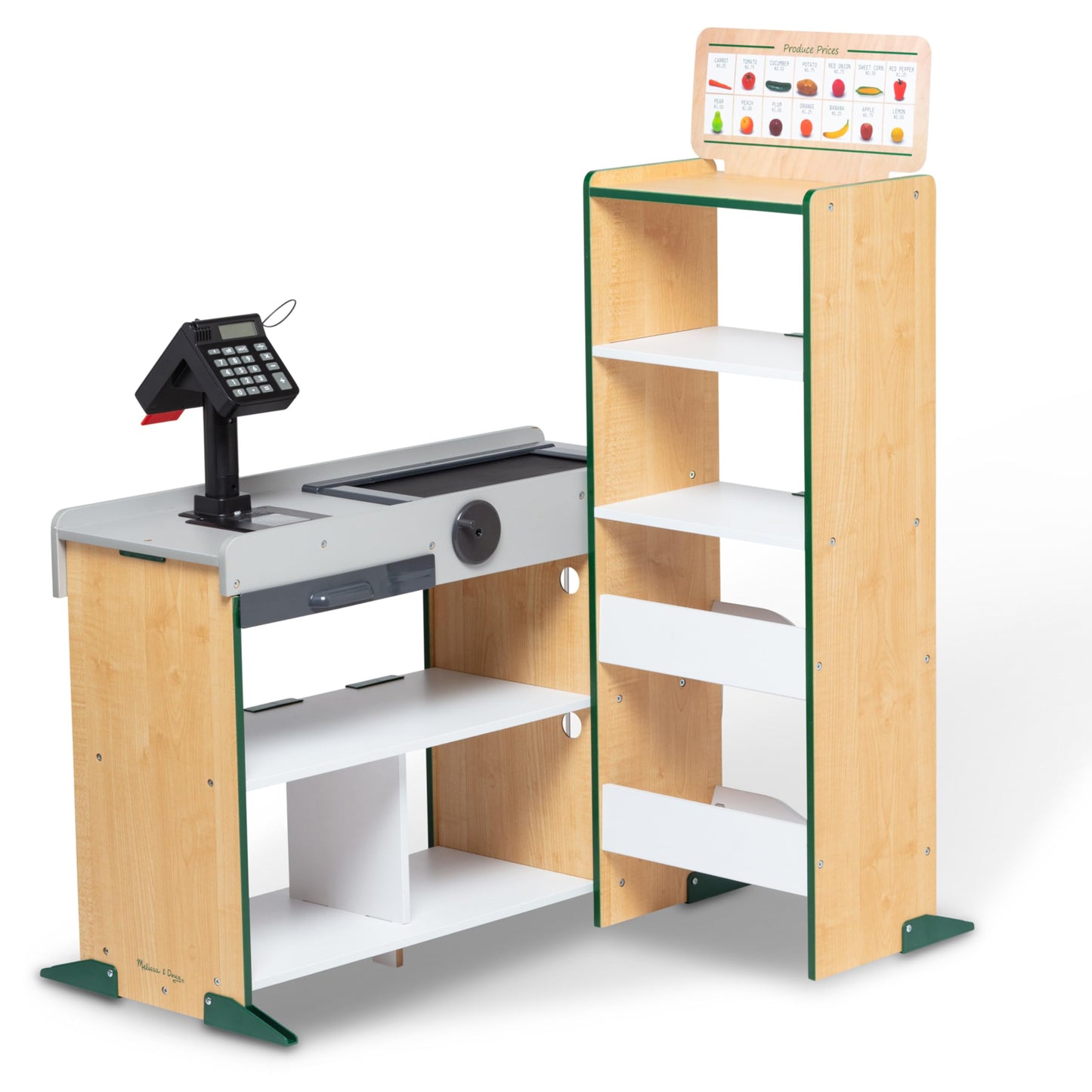 Melissa & Doug Freestanding Wooden Fresh Mart Grocery Store - FSC Certified