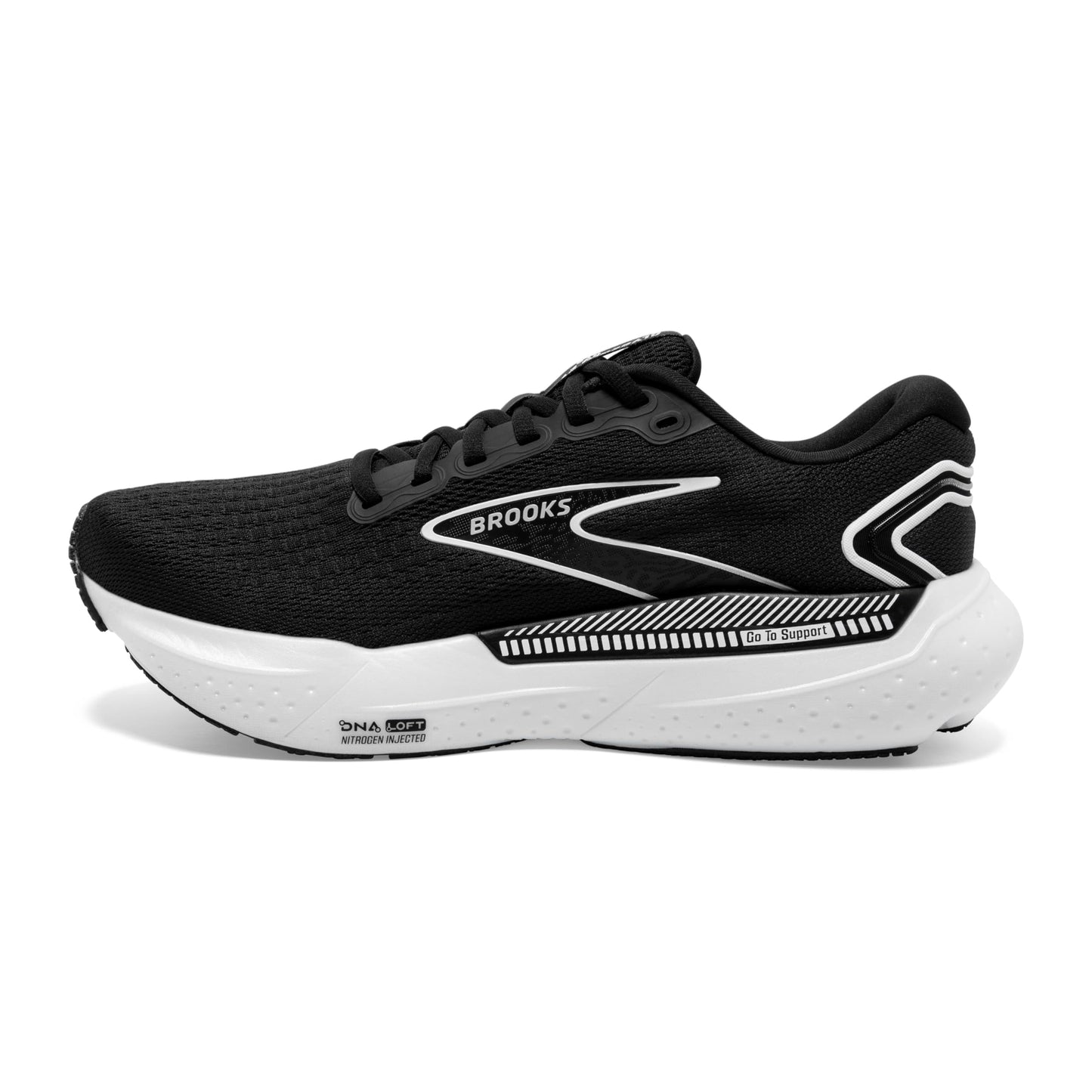 Brooks Women’s Glycerin GTS 21 Supportive Running Shoe - Black/Grey/White - 10 Wide