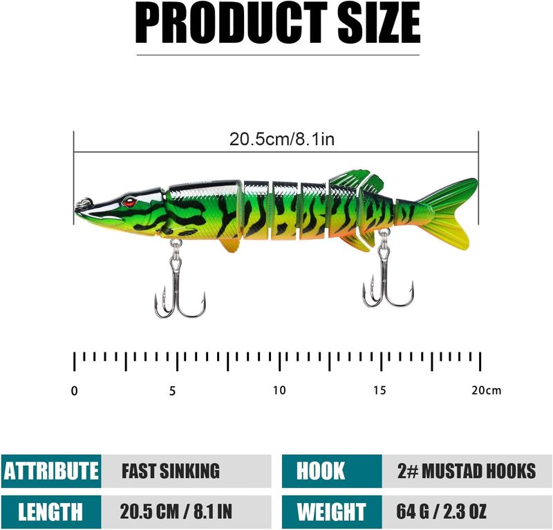 Swimmax Fishing Lures - Easy Catch Wiggling & Vibrating Swimbaits for Bass, Trout, Walleye | Heavy-Duty Dyneema Fiber