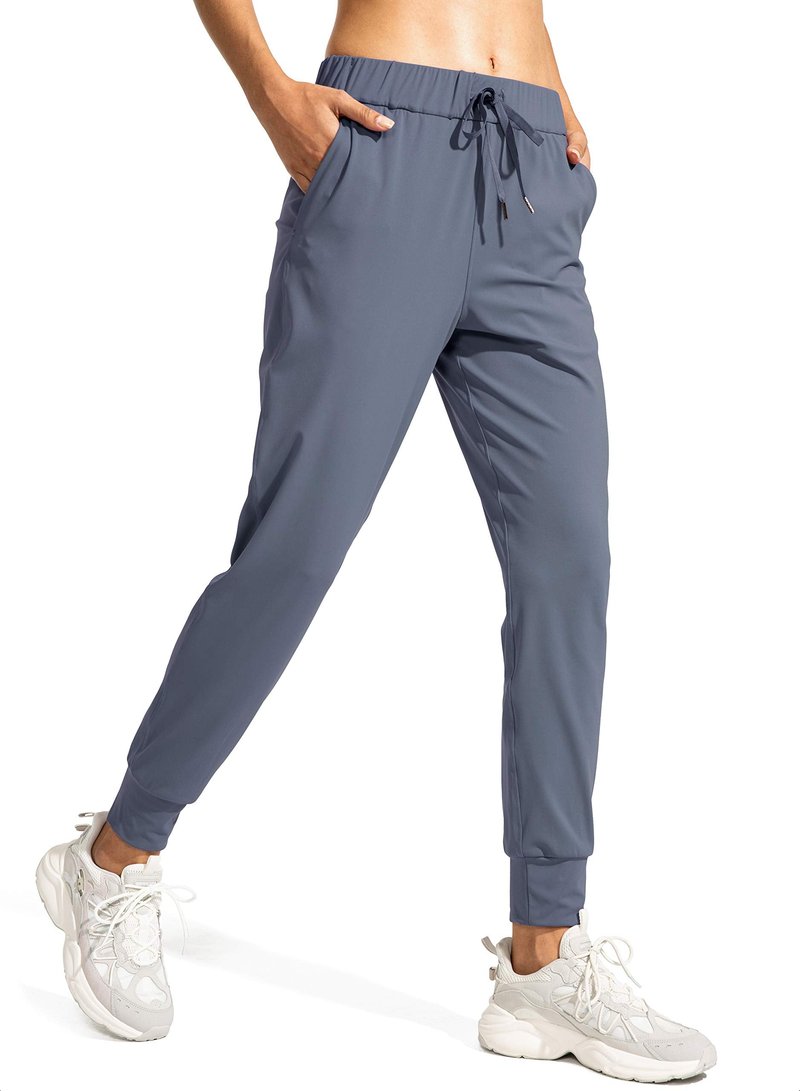 SANTINY Women's Joggers Pants Pockets Drawstring Running Sweatpants for Women Lounge Workout Jogging(Dusty Blue_XXL)