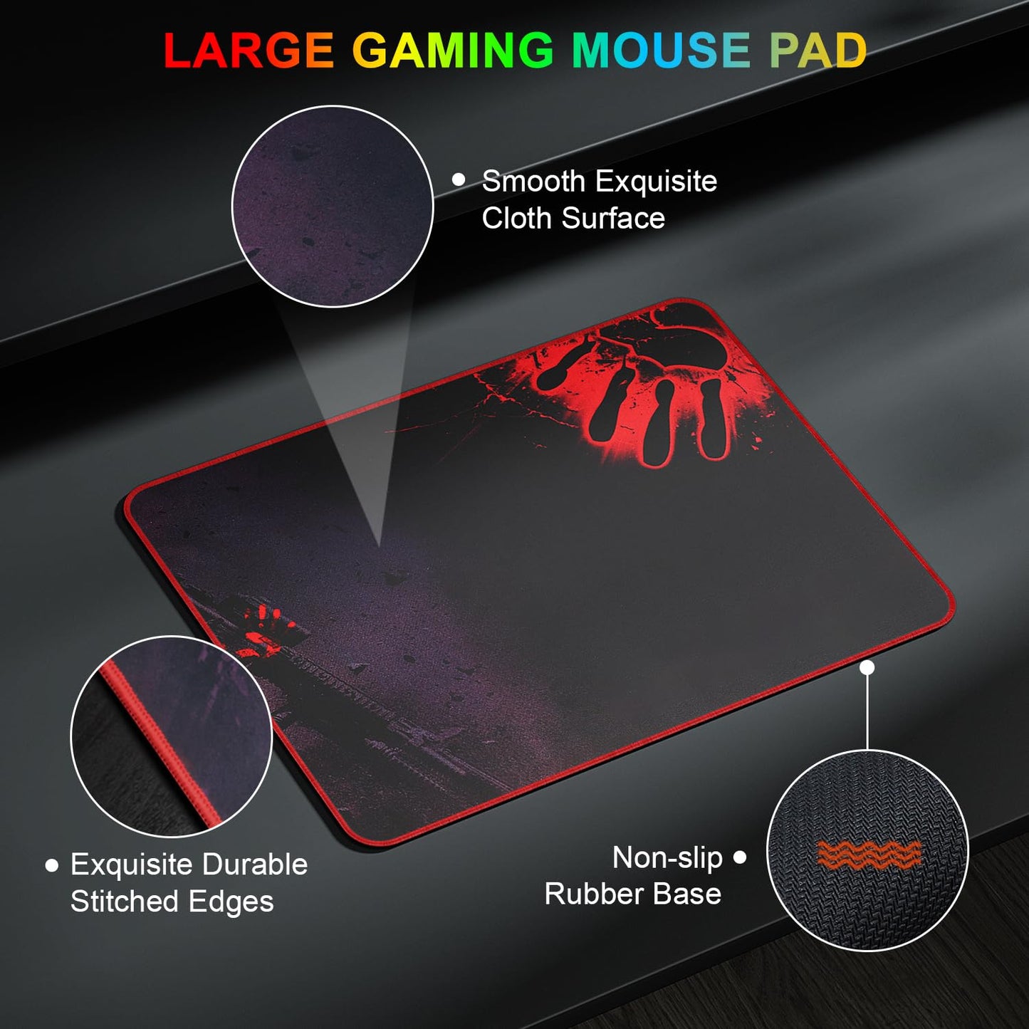 BlueFinger RGB 87 Keys Gaming Keyboard and Backlit Mouse Combo, 75% USB Wired Rainbow Keyboard, Gaming Set for Laptop PC Computer Game and Work