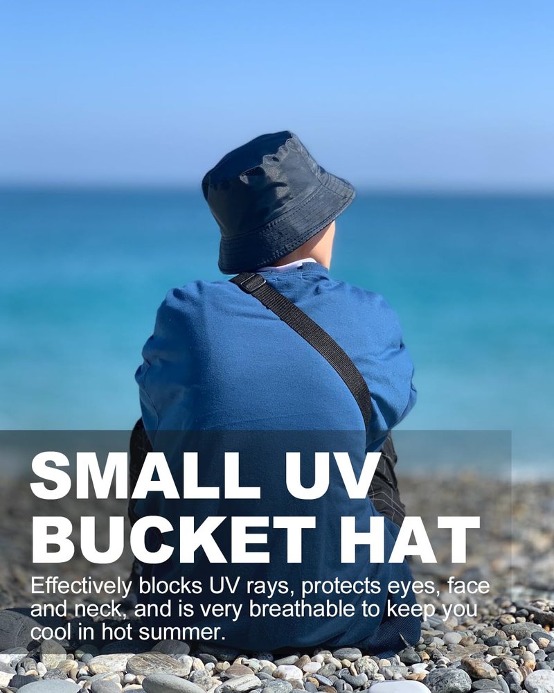 Zylioo Extra Large Bucket Sun Hat for Big Heads, Lightweight UV Cooling Summer Hat,Quick-Dry Travel Hat Fits 24.5"–25.2" Black