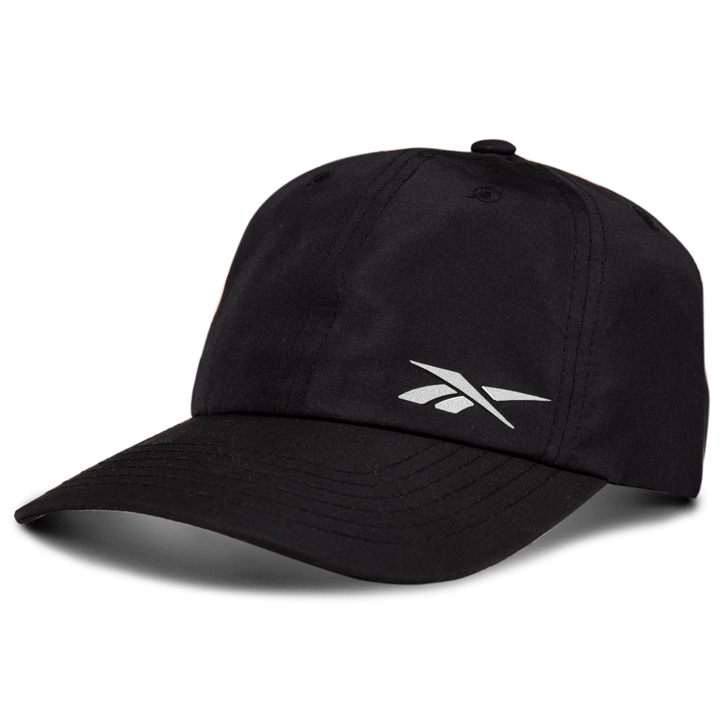 Reebok Running Flow Hat | Mens | Womens | Lightweight | Performance | Adjustable | Reflective | Low Profile Design | Athletic Training - Black