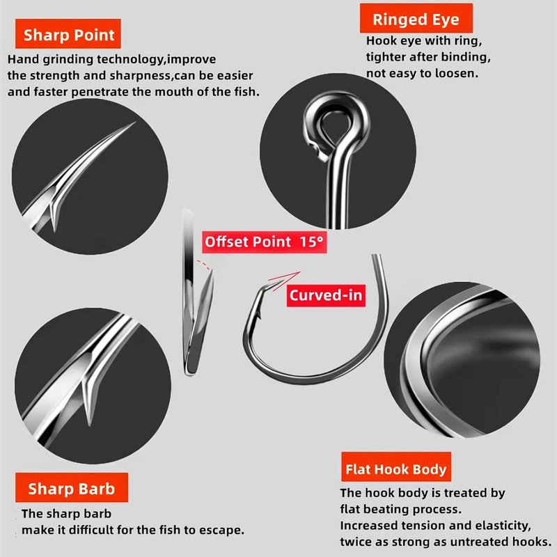 Fishing Circle Hooks - 2X Strong Octopus & Catfish Hooks Set | 170PCS/220PCS for Saltwater & Freshwater