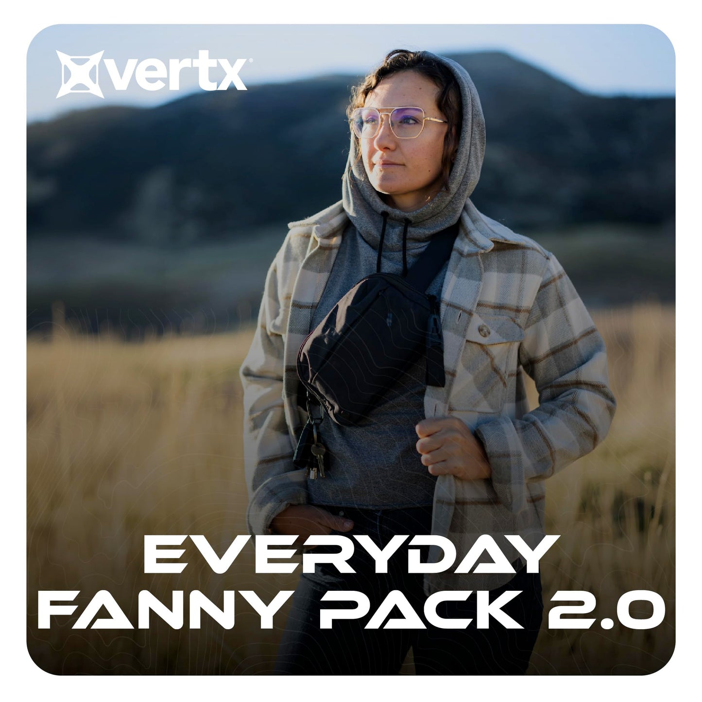 Vertx Everyday Tactical Fanny Pack 2.0-100% Nylon Fanny Pack for Men and Women with CCW-Ready Design and Rapid Access Tab - It's Black - 2L
