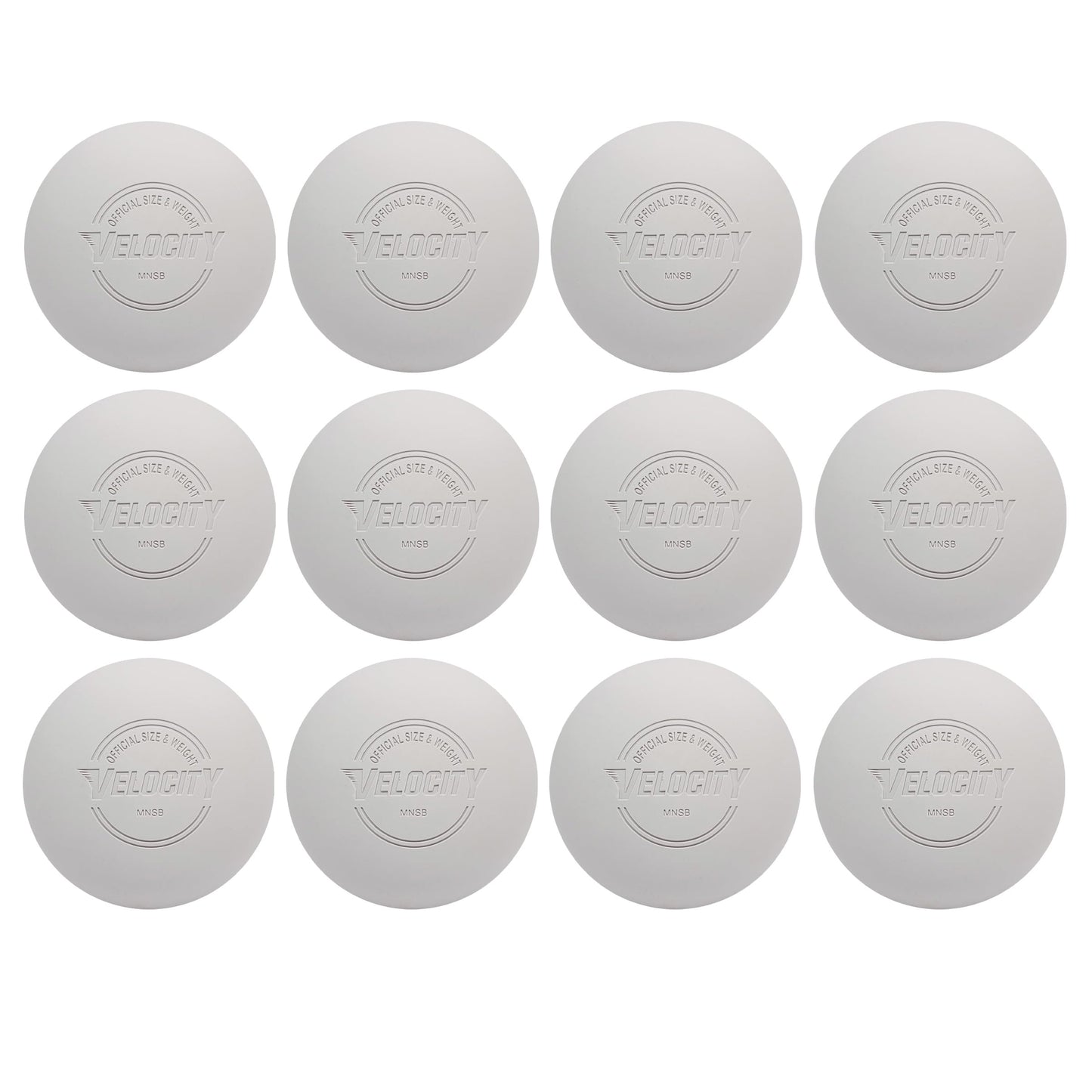 Velocity Practice Lacrosse Balls - 1, 2, 3, 6, 12, 18, 24, 36, 60 and 120 Packs - Official Size and Weight - White