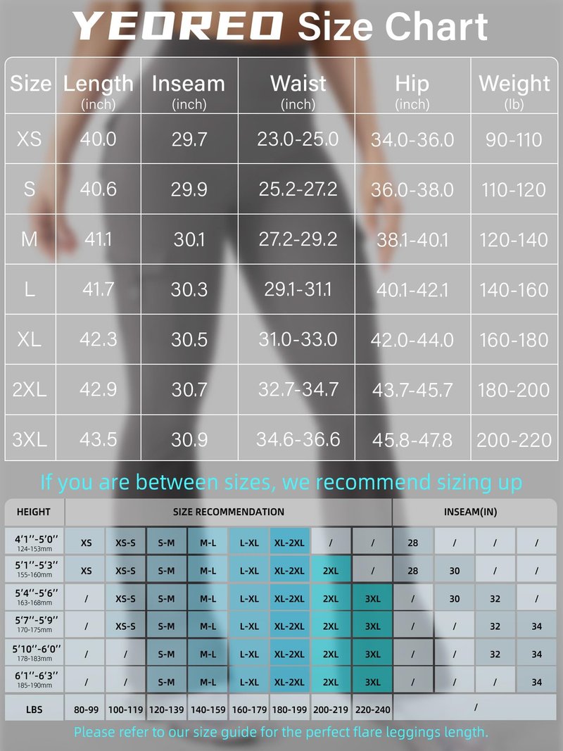 YEOREO CoreFlex Women Workout Flare Leggings with Pockets Hidden Scrunch High Waisted Cargo Gym Yoga No Front Seam Leggings Dark Grey M