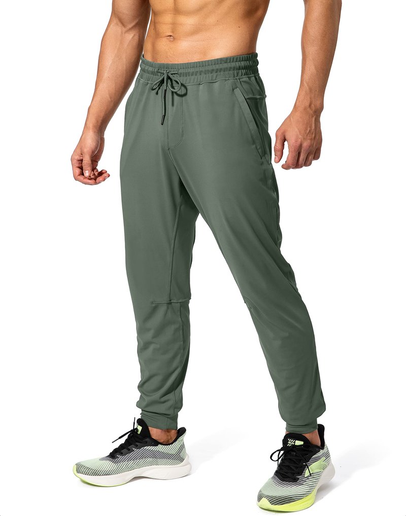 G Gradual Men's Sweatpants with Zipper Pockets Athletic Pants Traning Track Pants Joggers for Men Soccer, Running, Workout(Sage Green,S)