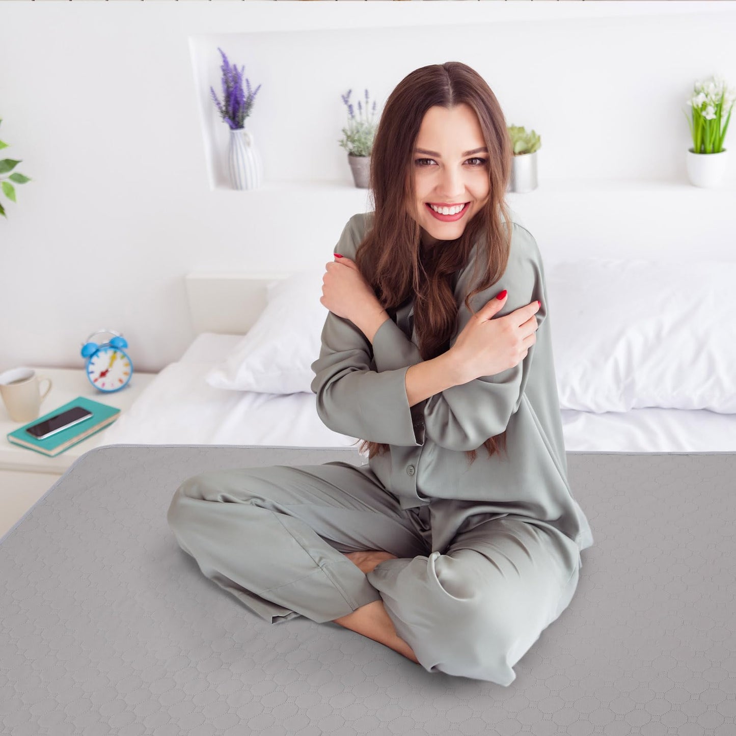 Drydiet Couples Waterproof Mat 59 x 35 Inch Lover Stainproof Blanket Reusable Quiet Easy Use Mattress for Adult Multi Functional Bed Sheets for Couple Pleasure Comfort