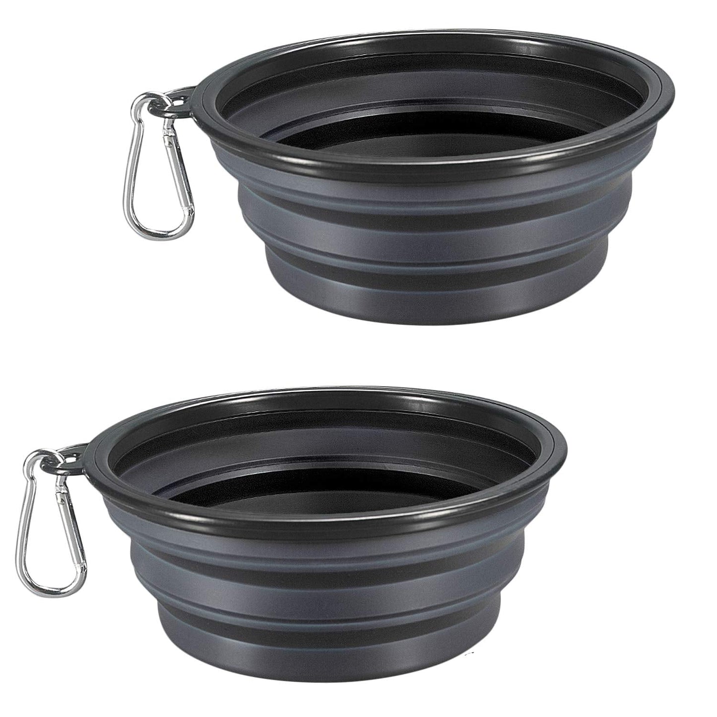 Comsun 2-Pack Extra Large Size Collapsible Dog Bowl, Foldable Expandable Cup Dish for Pet Cat Food Water Feeding Portable Travel Bowl Blue and Green