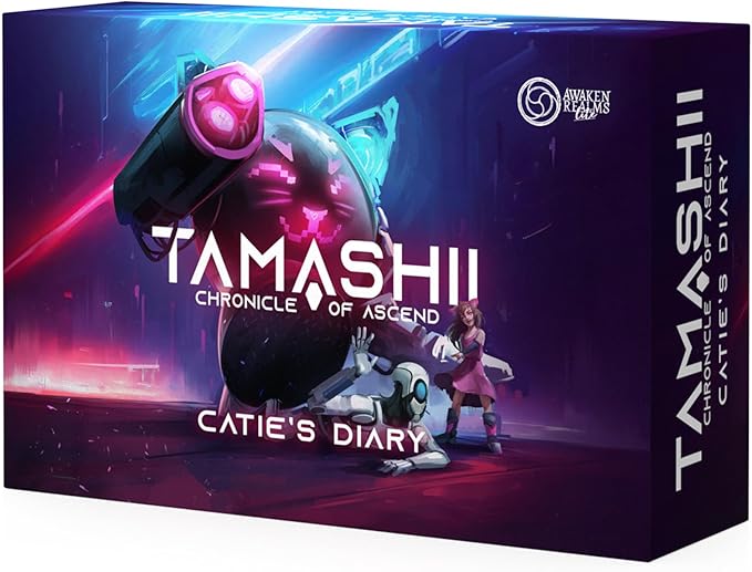 Tamashii: Chronicles of Ascend Catie's Diary Miniatures - Immerse Yourself in Catie's Whimsical World! Sci-Fi Strategy Game Ages 14+ 1-4 Players 45-90 Min Playtime Made by Awaken Realms