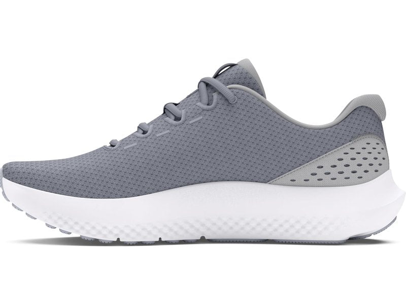 Under Armour UA Charged Surge 4 Men’s Running Shoe, Steel Mod Gray White, 13.5